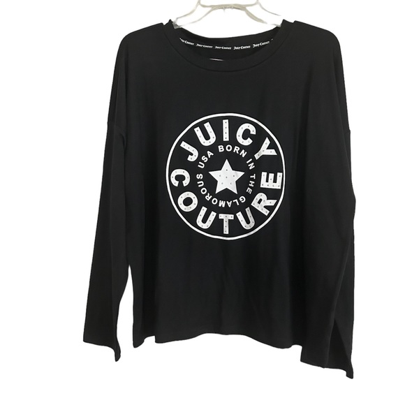 Juicy Couture Logo 2PC Set Loungewear Pajamas Born In The USA Bling NWT - Picture 2 of 6